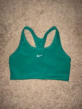 Nike Dri-FIT Swoosh Women's Medium-Support Sports Bra | Neptune Green | Medium